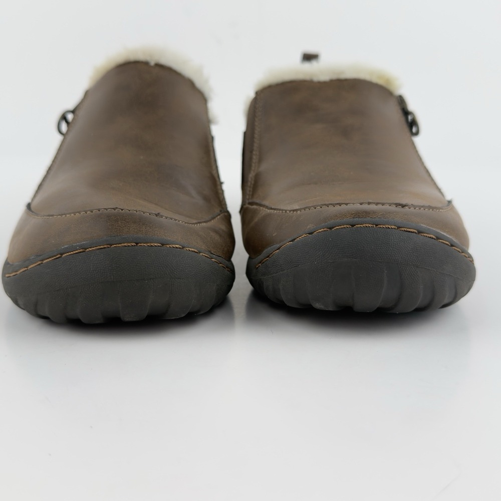 J Sport Elenor Women's 8M Brown Faux Fur Lined Slip-On Shoes Side Zip - Picture 3 of 11